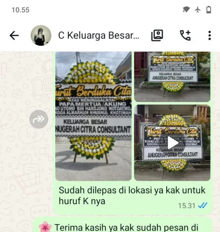 Pengiriman Papan Bunga Duka Kedung